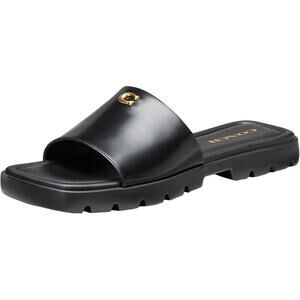 Coach Women's Black Slide Sandals